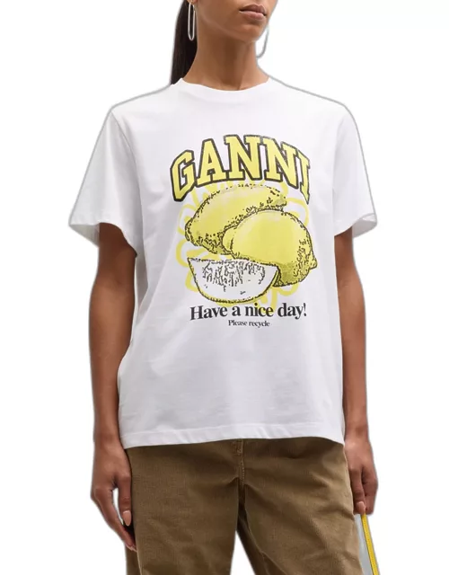 Lemon Crewneck Jersey T-Shirt