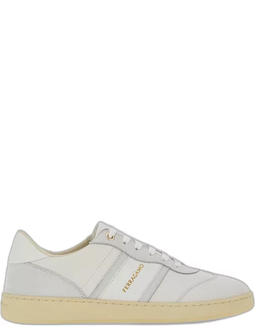 Achilles Mixed Leather Low-Top Sneaker