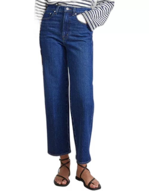 Merida Cropped Straight-Leg Denim Jean