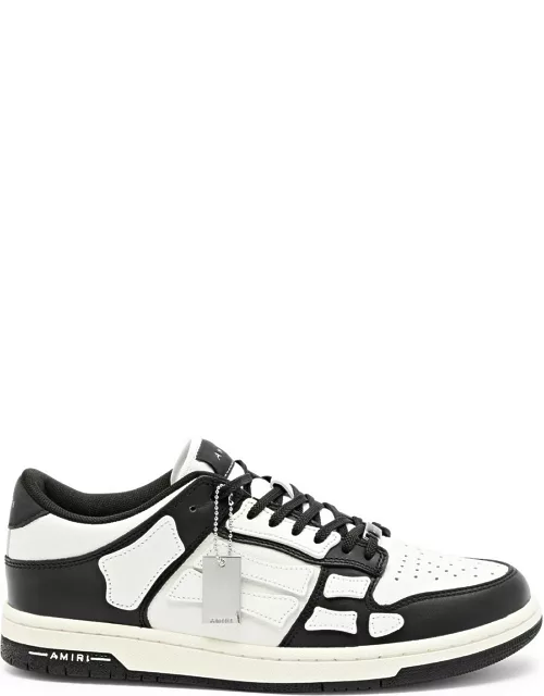 Amiri Skel Panelled Leather Sneakers - Black And White - 36 (IT36 / UK3)