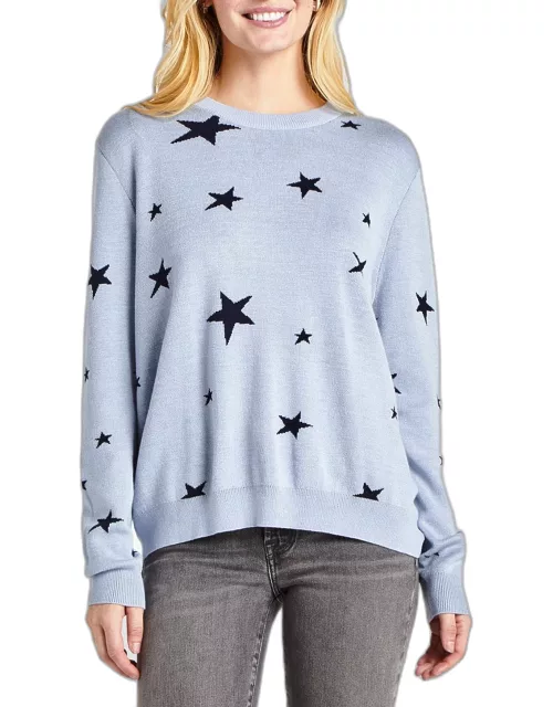 Natalie Drop-Shoulder Star Sweater