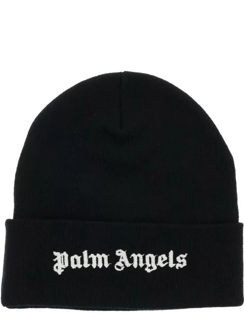 Palm Angels Logo Wool Beanie