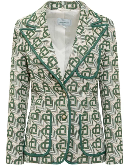 Casablanca Heart Monogram Jacquard Single-breasted Jacket