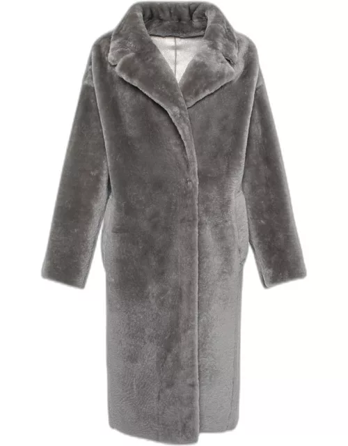 Dyed Shearling Overcoat
