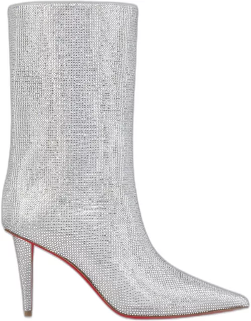 Astrilarge Strass Red Sole Stiletto Bootie