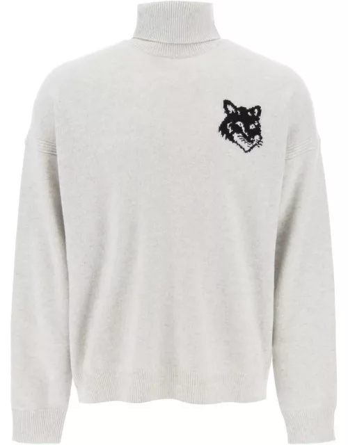 MAISON KITSUNE Fox Head inlay turtleneck sweater