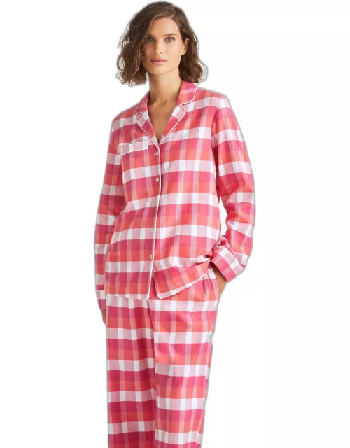 Derek Rose Women's Pyjamas Kelburn 39 Brushed Cotton Pink