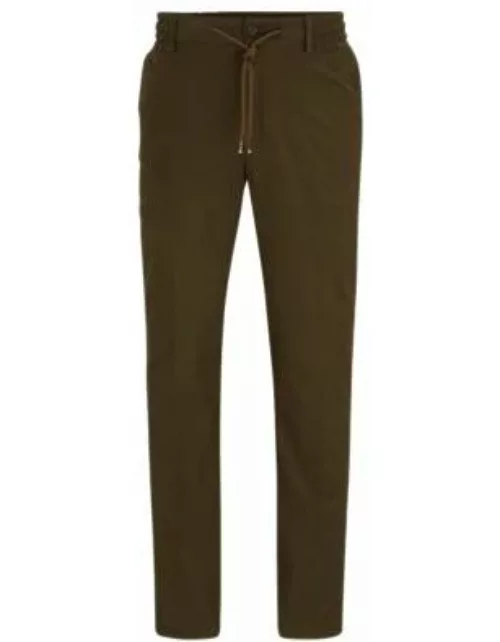 Slim-fit pants in twill- Light Green Men's Casual Pant