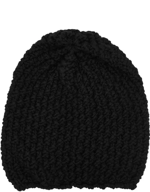 Inverni Chunky-knit Cashmere Beanie - Black