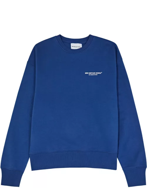 Mki Miyuki Zoku Logo-print Jersey Sweatshirt - Blue