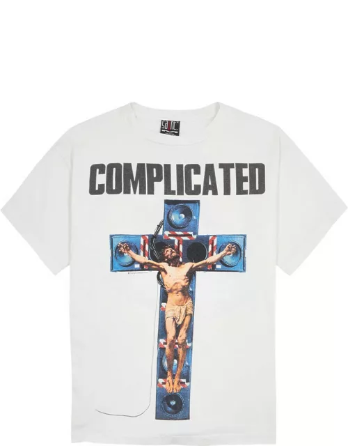 Saint Mxxxxxx Complicated Printed Cotton T-shirt - White