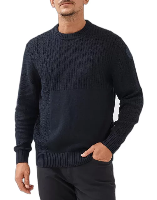 Men's Gowanbridge Multi-Cable Knit Crewneck Sweater
