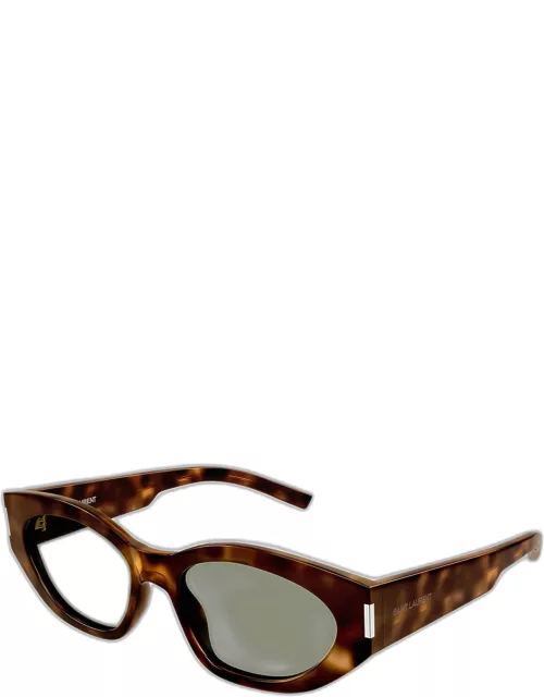 Monochrome Acetate & Metal Cat-Eye Sunglasse