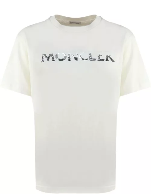 Moncler T-shirt With Sequin Logo