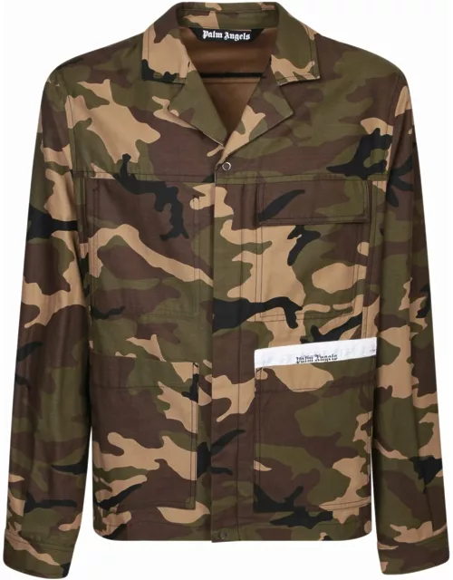 Palm Angels Camouflage Jacket With Pocket