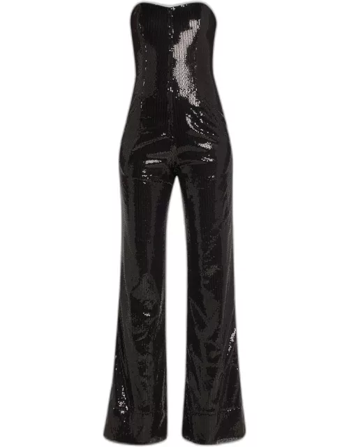 Showstopper Sequin Strapless Jumpsuit