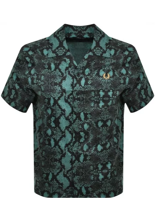 Fred Perry Snake Revere Collar Shirt Green