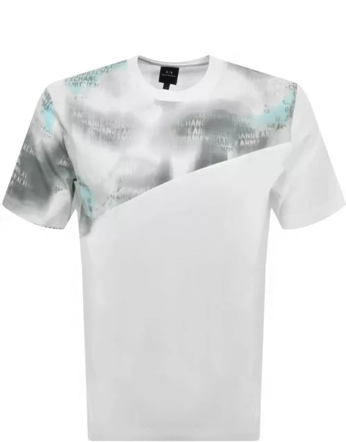 Armani Exchange Crew Neck Logo T Shirt White