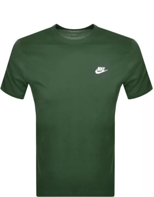 Nike Crew Neck Club T Shirt Green