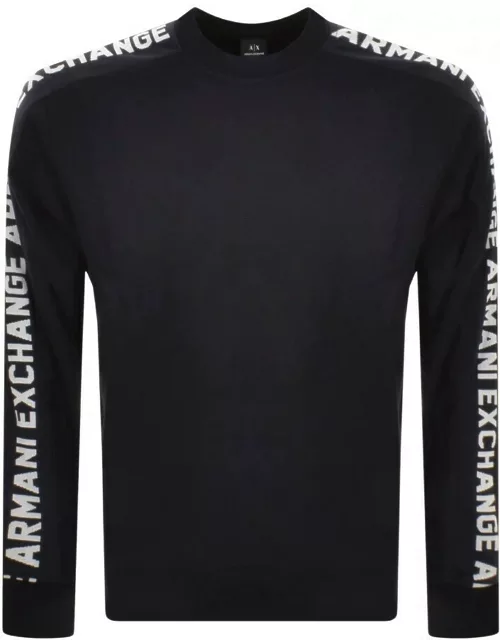 Armani Exchange Logo Tape Sweatshirt Navy