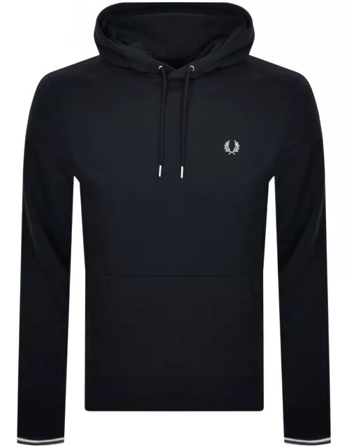 Fred Perry Tipped Logo Hoodie Navy