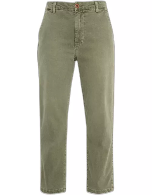 Easy Relaxed Straight-Leg Crop Trouser