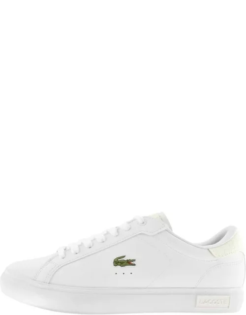Lacoste Powercourt Leather Trainers White