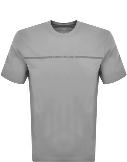 Armani Exchange Crew Neck Logo T Shirt Grey