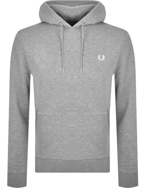 Fred Perry Tipped Logo Hoodie Grey