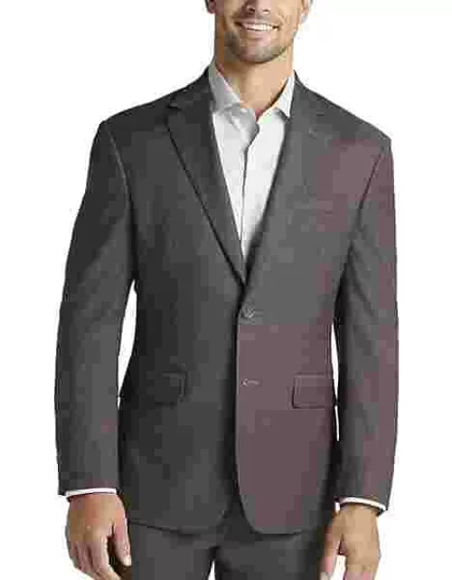 Pronto Uomo Men's Modern Fit Suit Separates Jacket Purple Sharkskin