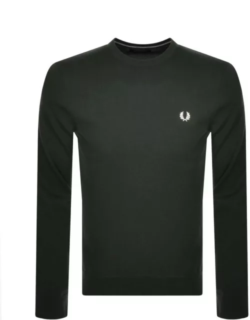 Fred Perry Classic Crew Neck Knit Jumper Green