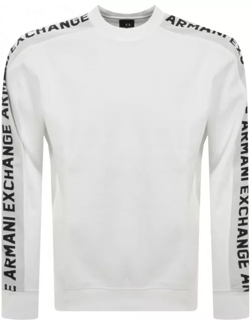 Armani Exchange Logo Tape Sweatshirt White