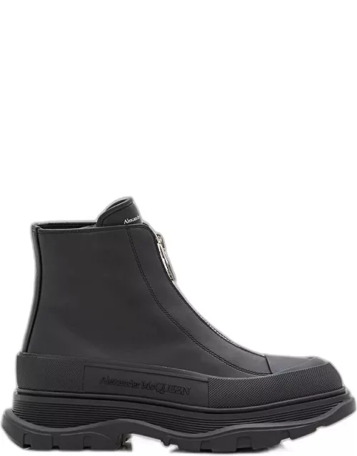 Alexander Mc Queen Leather Boots Black