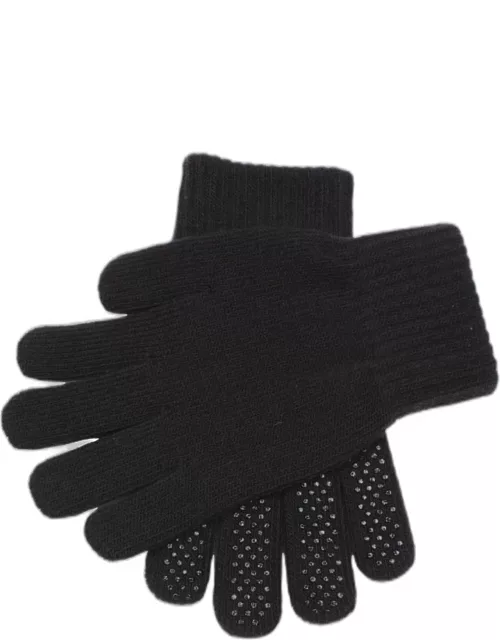 Dents Unisex Knitted Riding Gloves In Black