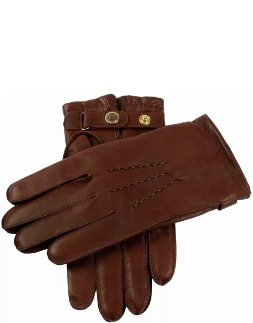 Dents Men's Cashmere Lined Leather Gloves In Eng Tan (Black)