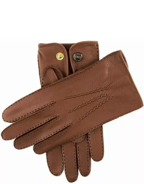 Dents Men's Unlined Deerskin Leather Gloves In Bark