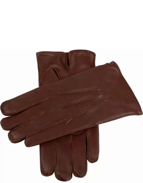 Dents Men's Cashmere Lined Leather Gloves In English Tan