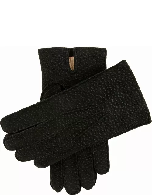 Dents Men's Cashmere Lined Carpincho Leather Gloves In Black