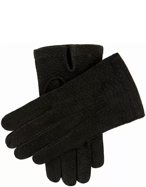 Dents Men's Unlined Carpincho Leather Gloves In Black