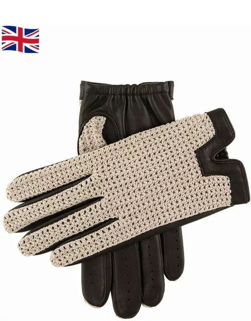 Dents Men's Crochet Back Driving Gloves In Black