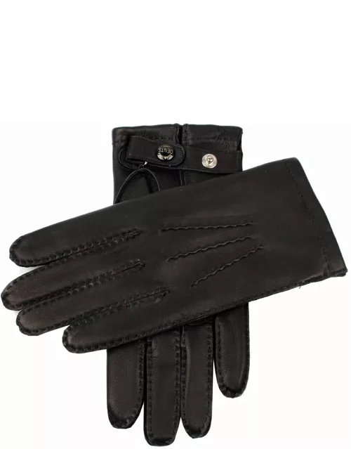 Dents Men's Handsewn Chamois Lined Leather Gloves In Black