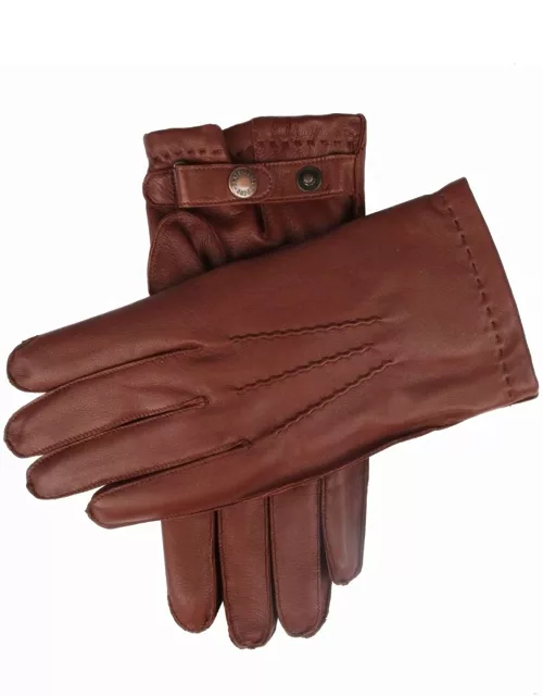 Dents Men's Lambswool Lined Leather Gloves In English Tan