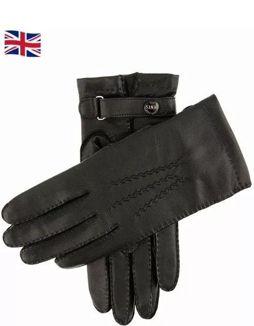 Dents Men's Handsewn Cashmere Lined Leather Gloves In Black
