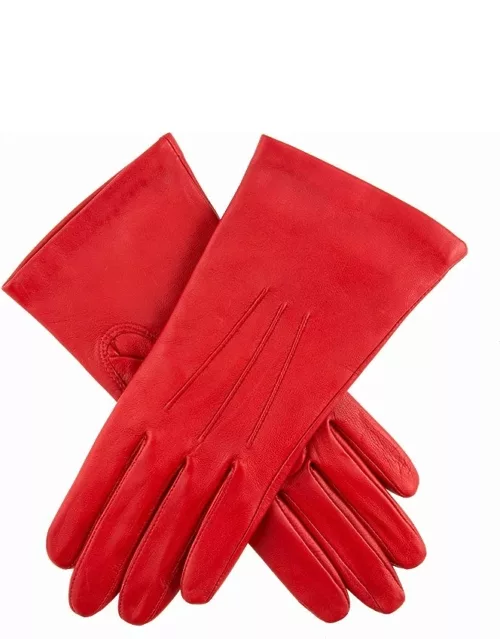 Dents Women's Silk Lined Leather Gloves In Berry