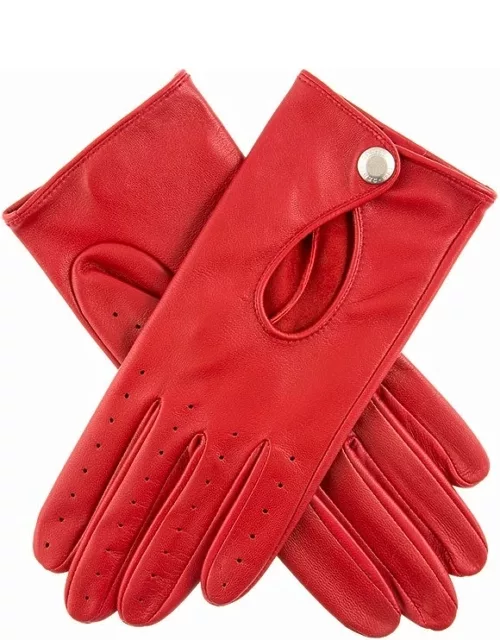 Dents Women's Leather Driving Gloves In Berry