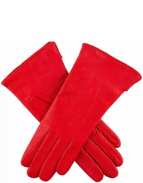 Dents Women's Imipec Leather Gloves In Berry