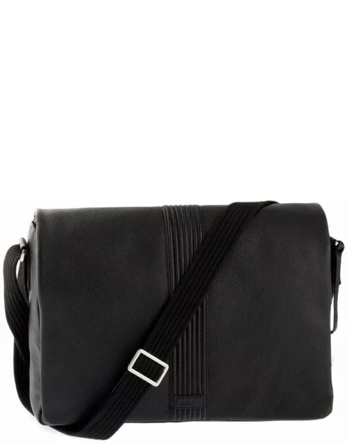 Dents Pebble Grain Leather Shoulder Bag In Black