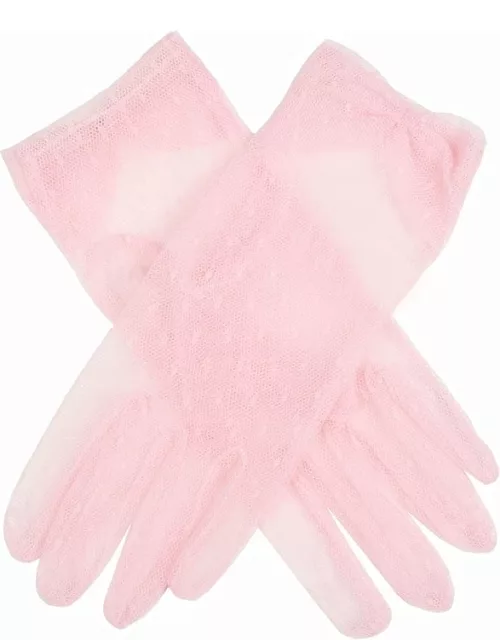 Dents Women's Tulle Gloves In Pink