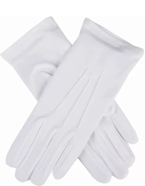 Dents Women's Cotton Gloves In White