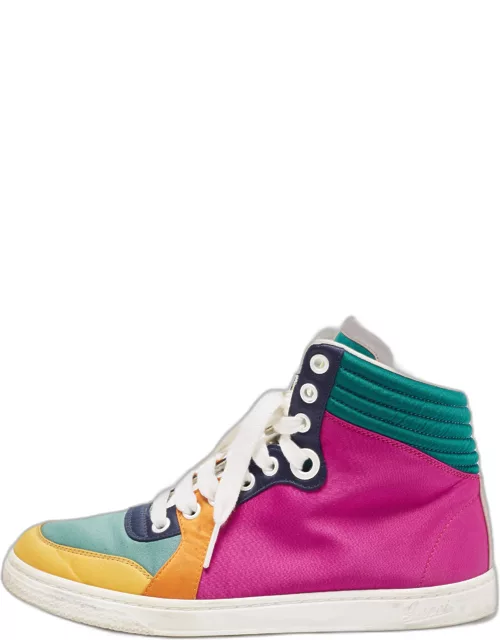 Gucci Multicolor Satin Coda High Top Sneaker
